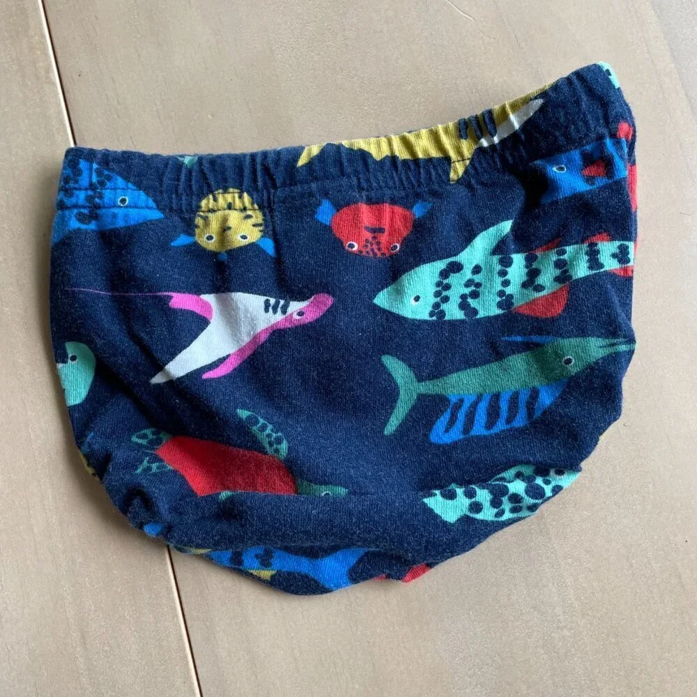 Hanna Andersson Baby‎ Print Dress & Bloomer Set, Aquarium - Size 6-12 Months